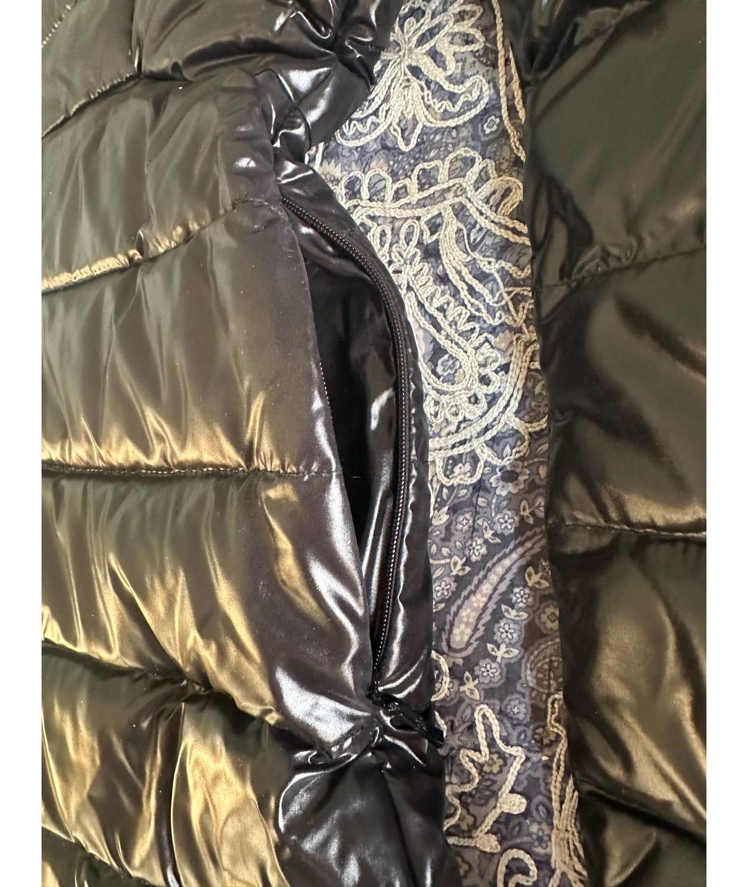 MONCLER Черный полиамидовый пуховик, фото 5