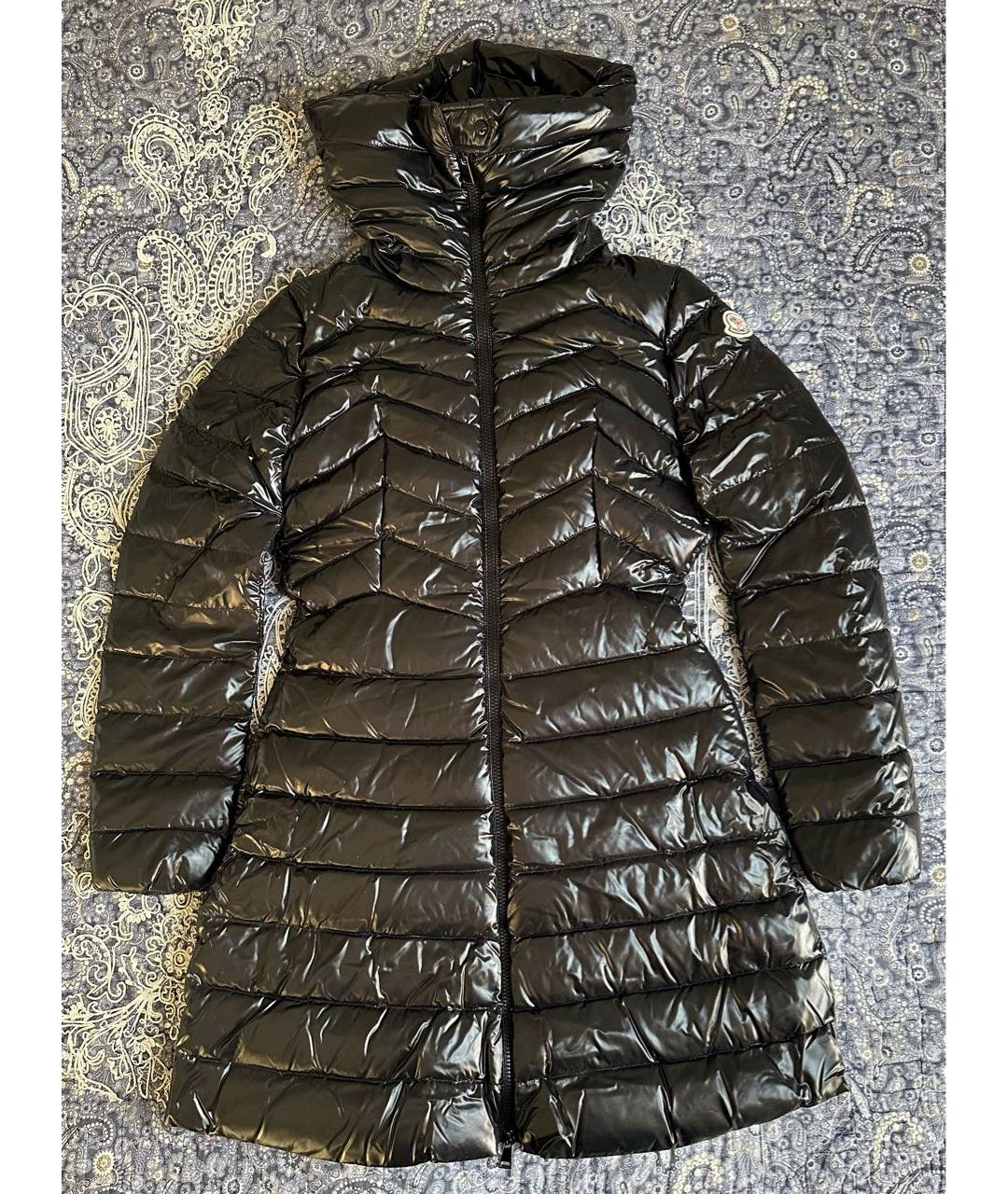 MONCLER Черный полиамидовый пуховик, фото 9