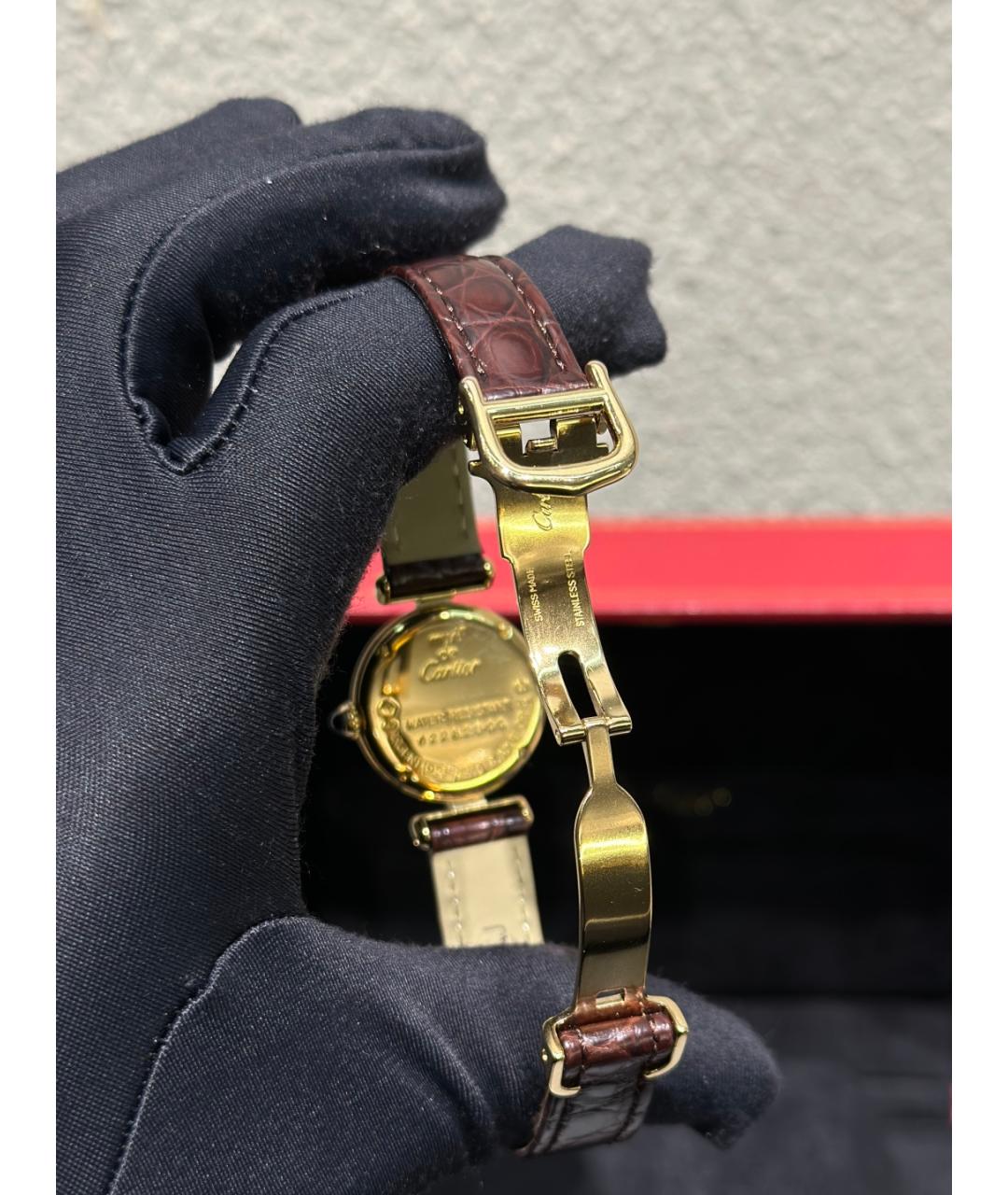 CARTIER Белые серебряные часы, фото 9