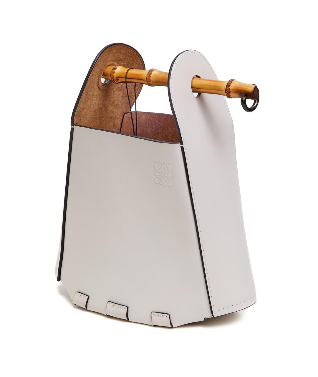 LOEWE Бежевая кожаная сумка через плечо, фото 2