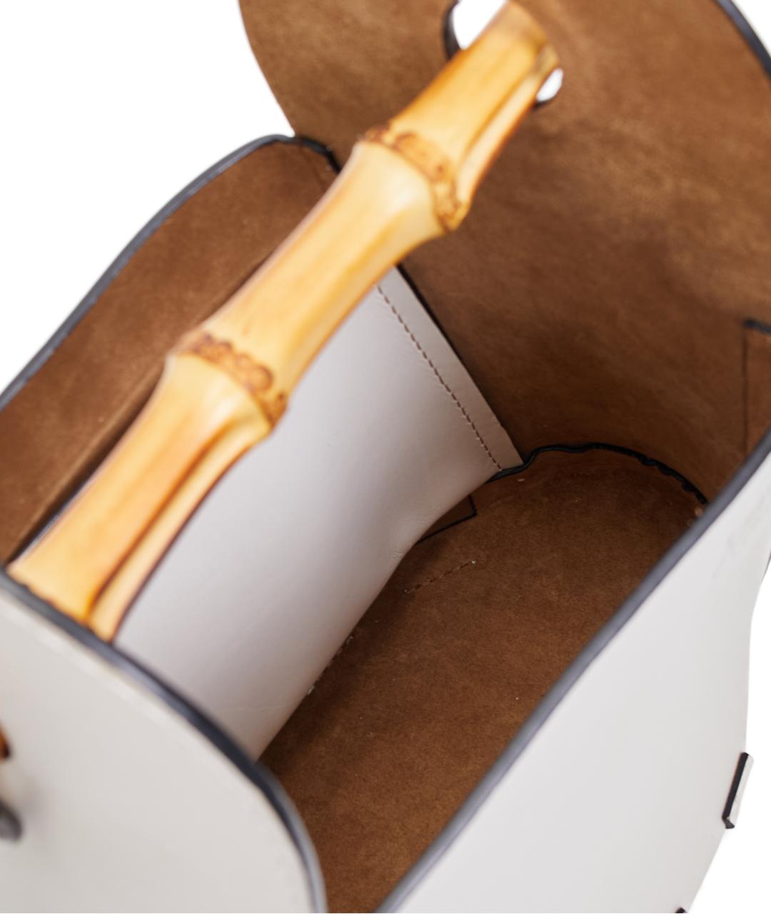 LOEWE Бежевая кожаная сумка через плечо, фото 5