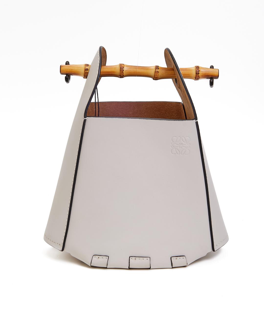 LOEWE Бежевая кожаная сумка через плечо, фото 7