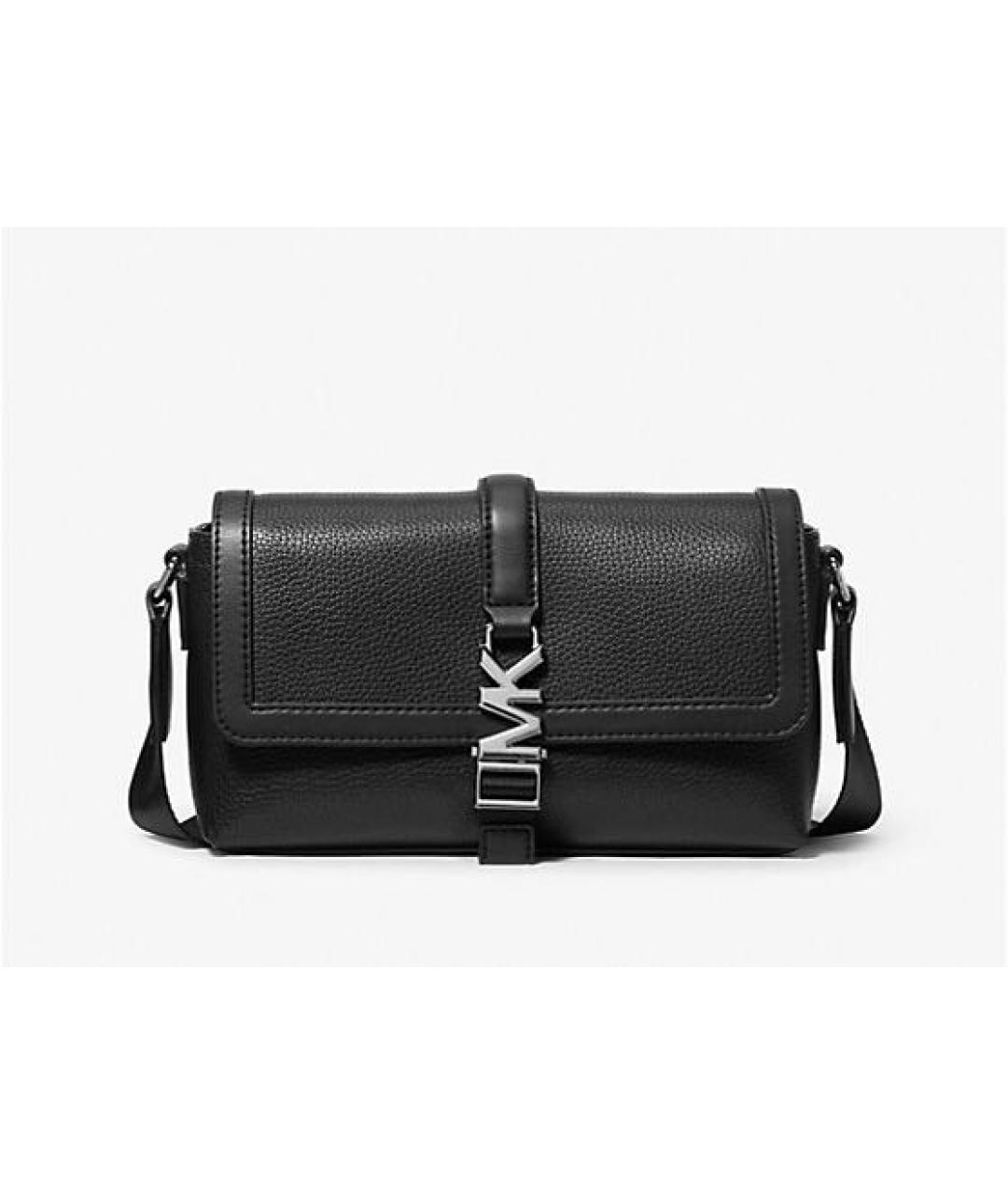 MICHAEL KORS Черная кожаная сумка на плечо, фото 9