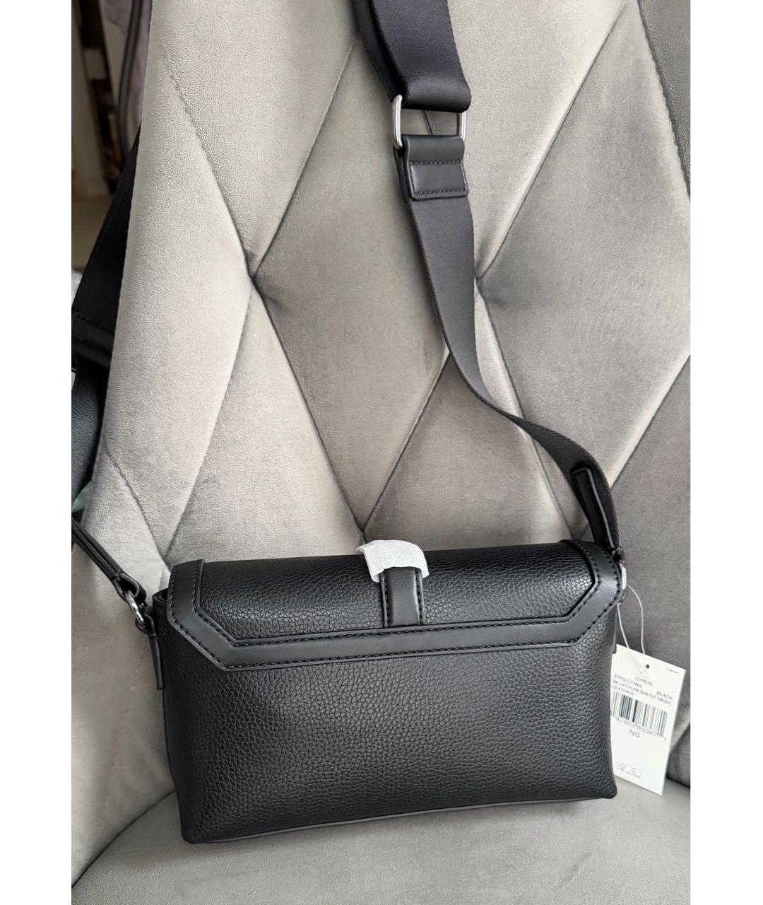 MICHAEL KORS Черная кожаная сумка на плечо, фото 3