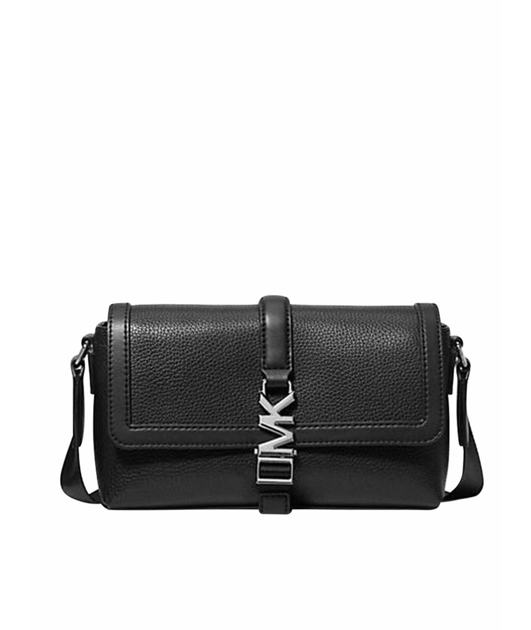 MICHAEL KORS Черная кожаная сумка на плечо, фото 1