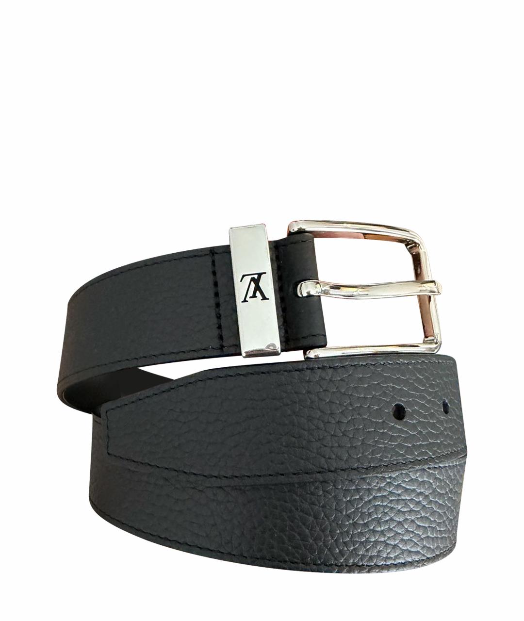 LOUIS VUITTON Черный кожаный ремень, фото 1