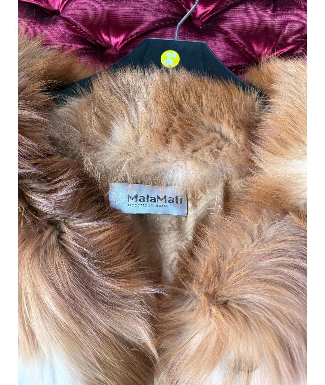 MALA MATI Золотая меховая шуба, фото 3