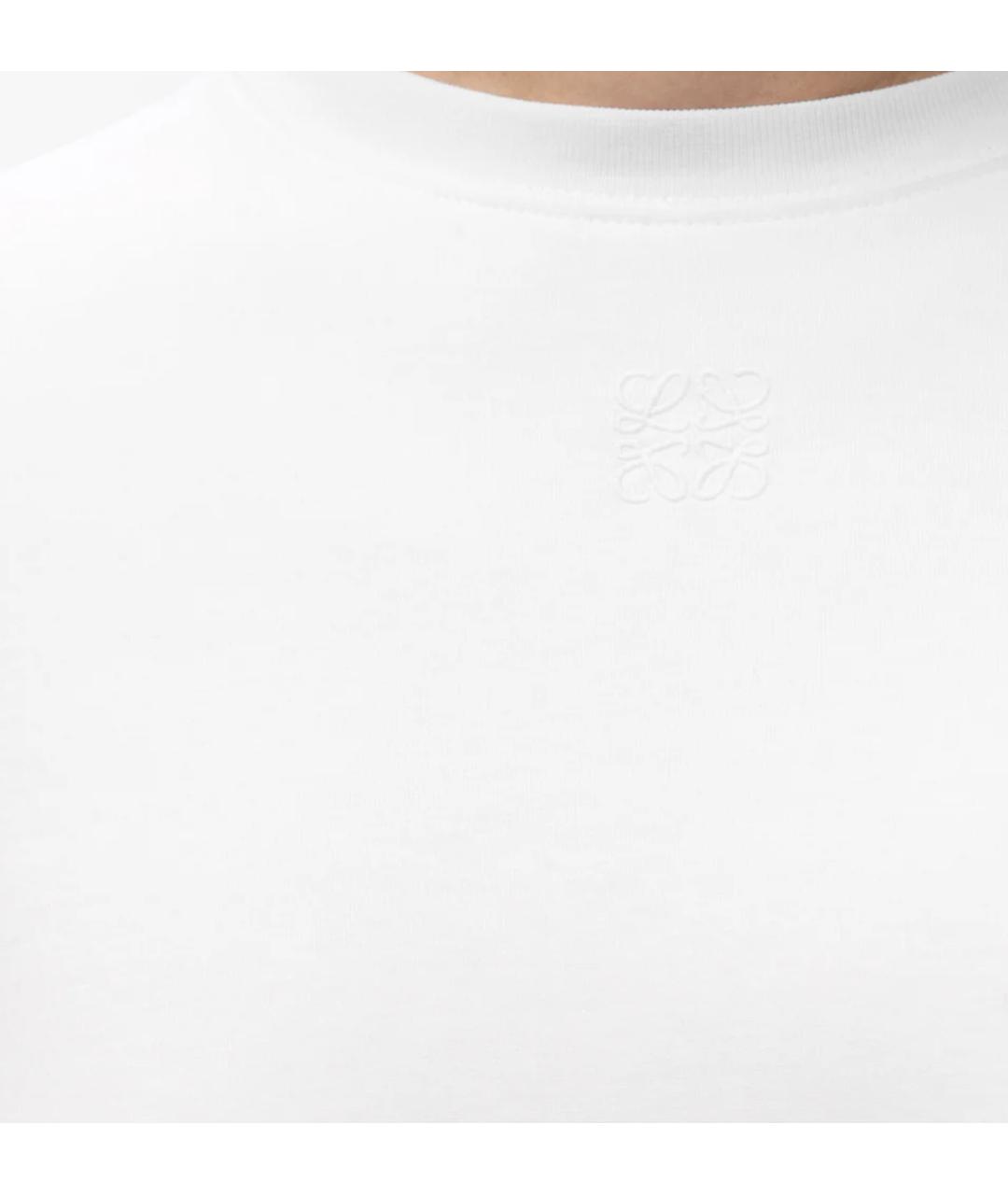 LOEWE Белая хлопковая футболка, фото 2