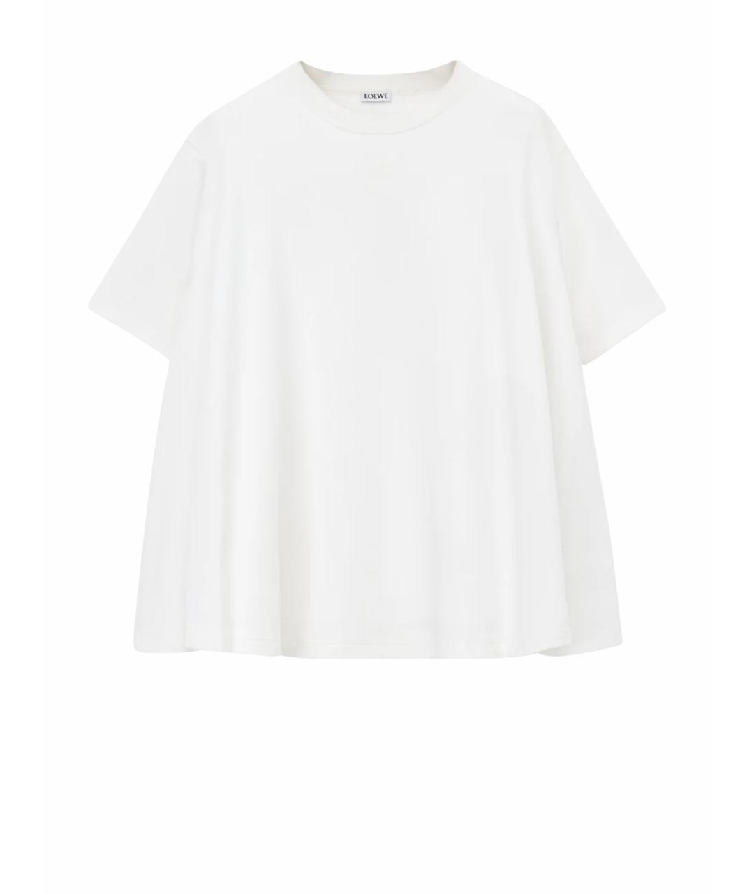 LOEWE Белая хлопковая футболка, фото 1