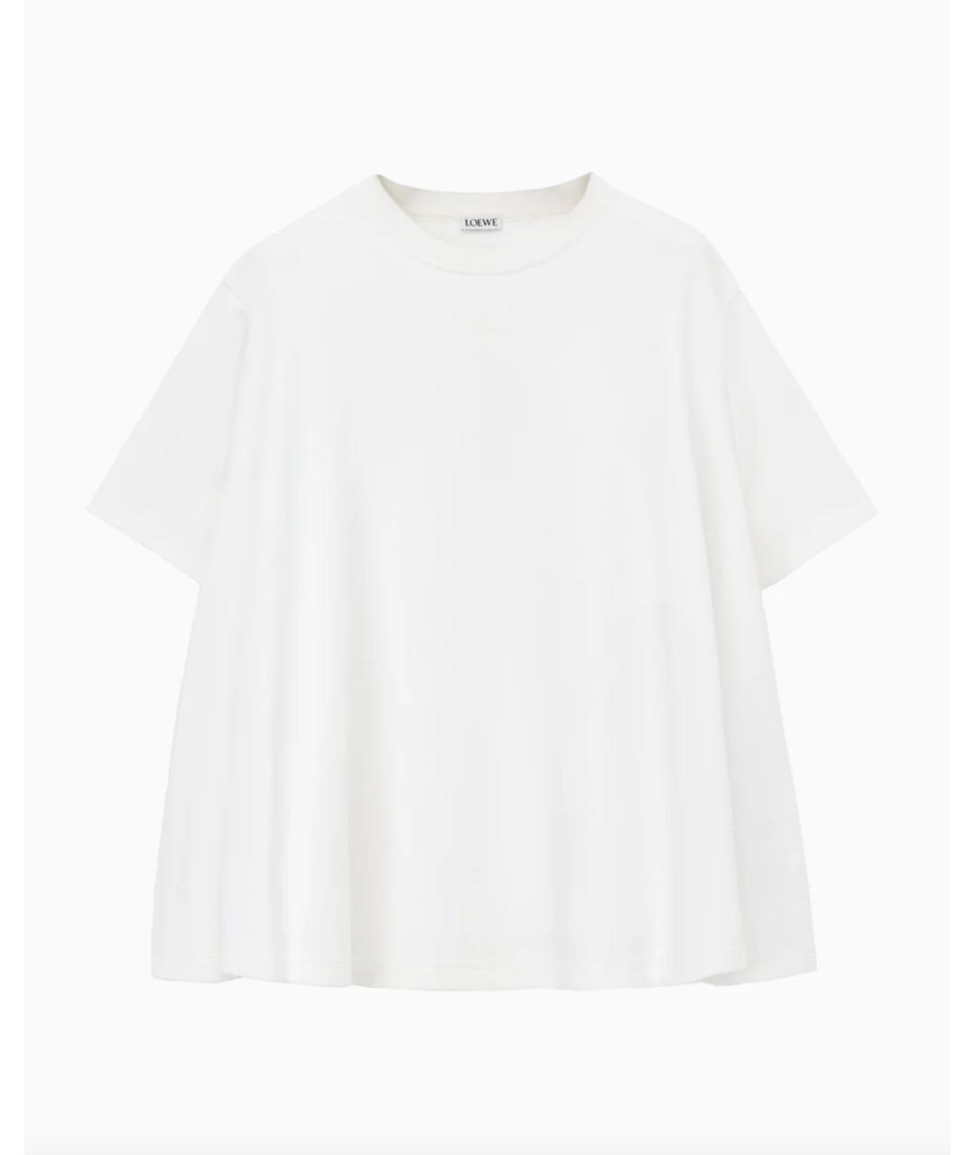 LOEWE Белая хлопковая футболка, фото 3