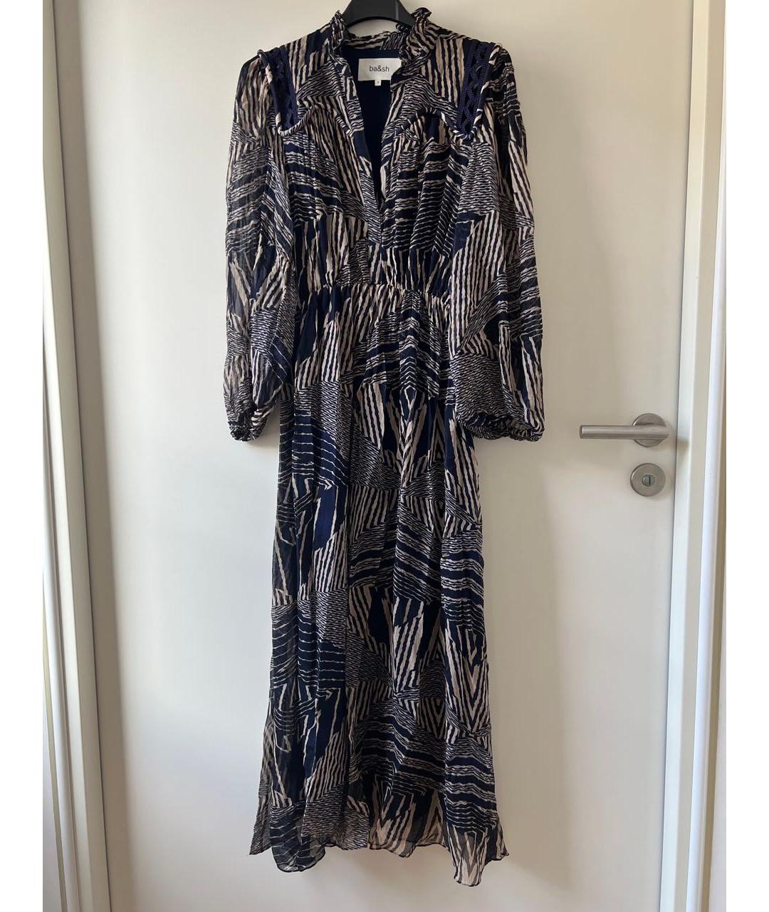 BA&SH Темно-синее вискозное повседневное платье, фото 2