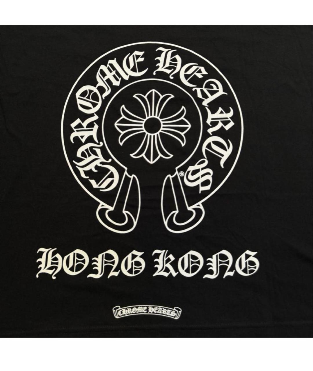 CHROME HEARTS Черная хлопковая футболка, фото 4