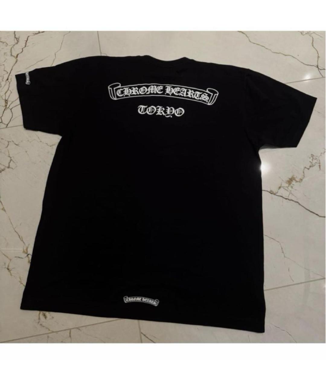 CHROME HEARTS Черная хлопковая футболка, фото 3