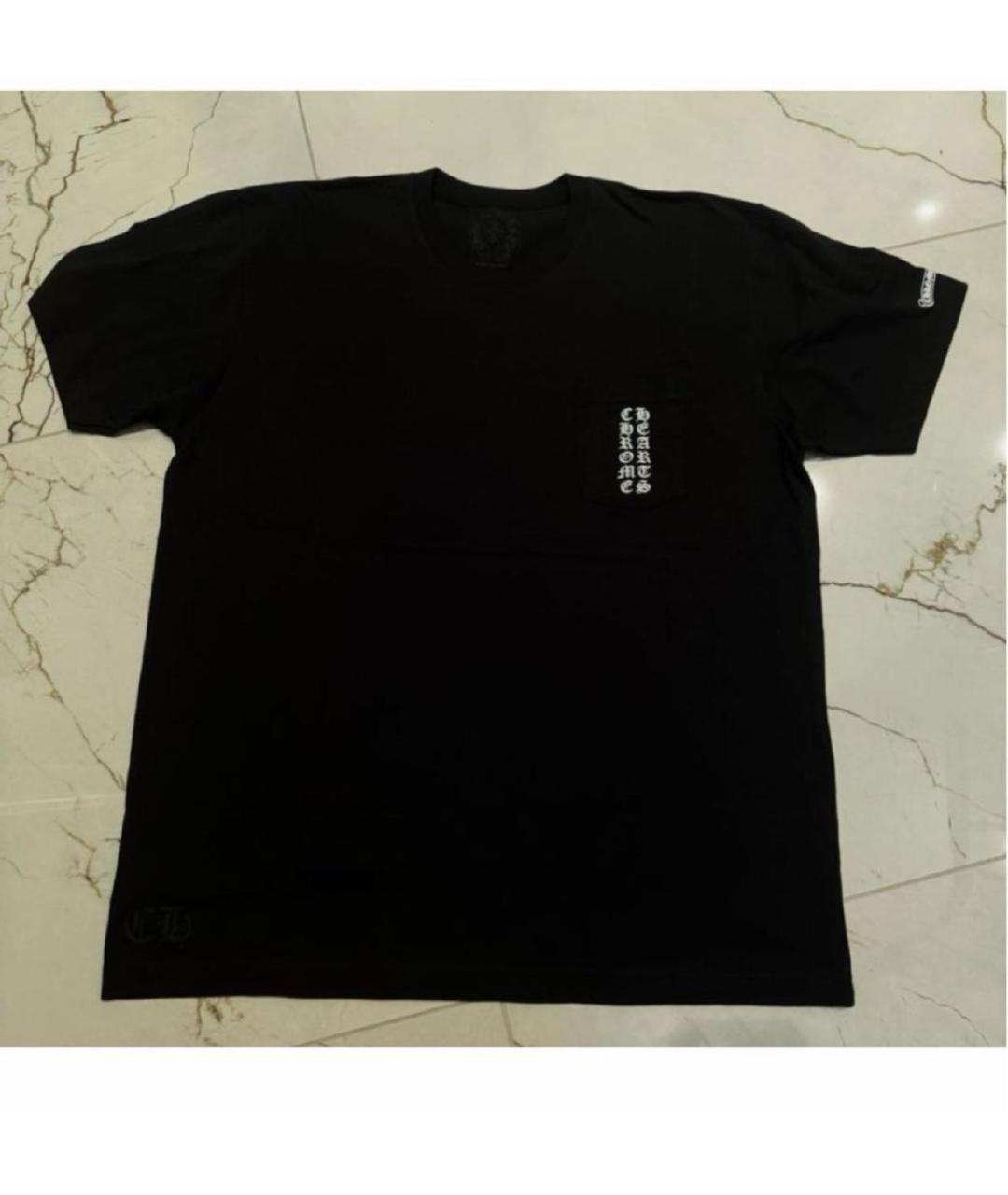 CHROME HEARTS Черная хлопковая футболка, фото 2