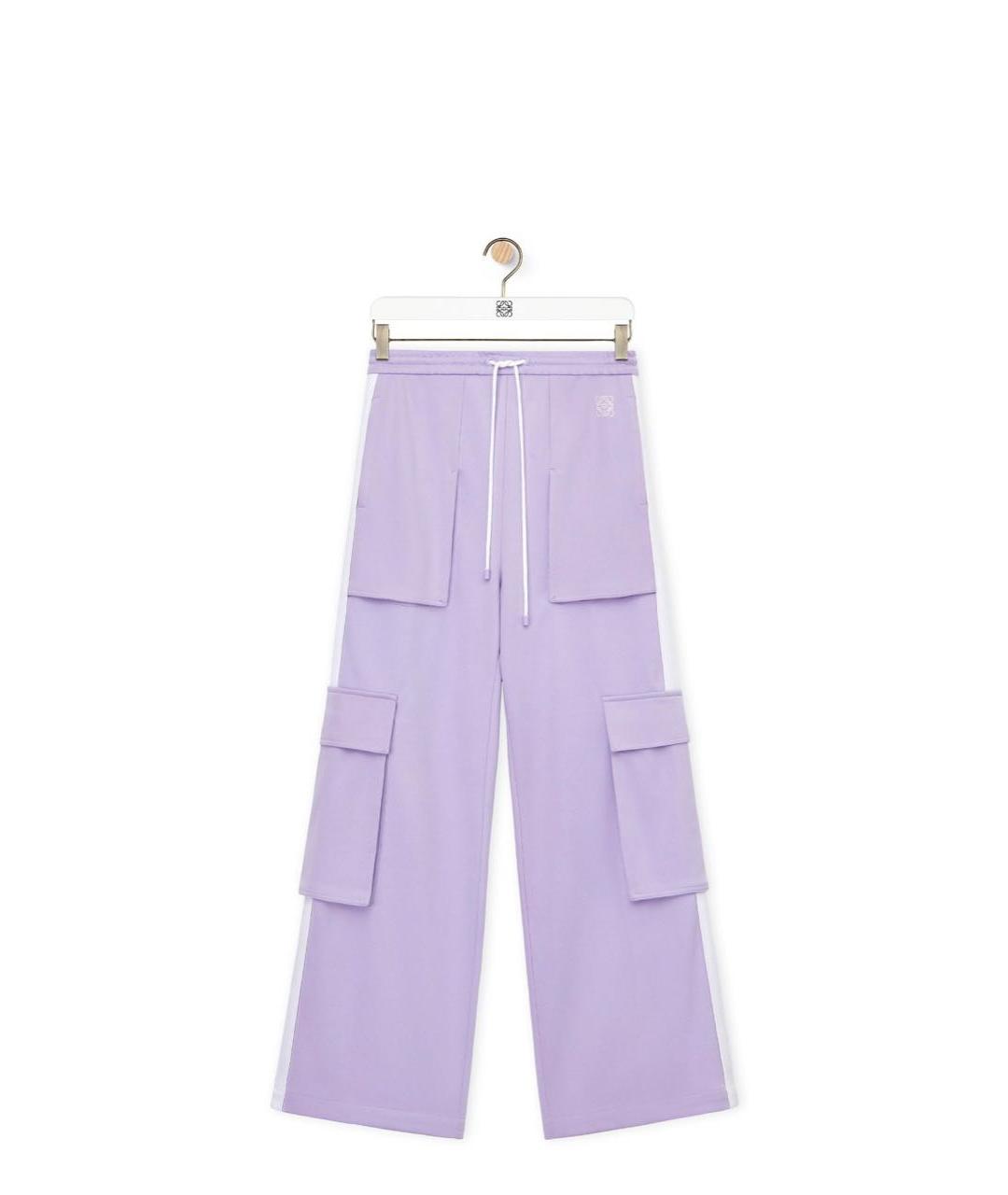 LOEWE Фиолетовые полиэстеровые спортивные брюки и шорты, фото 5