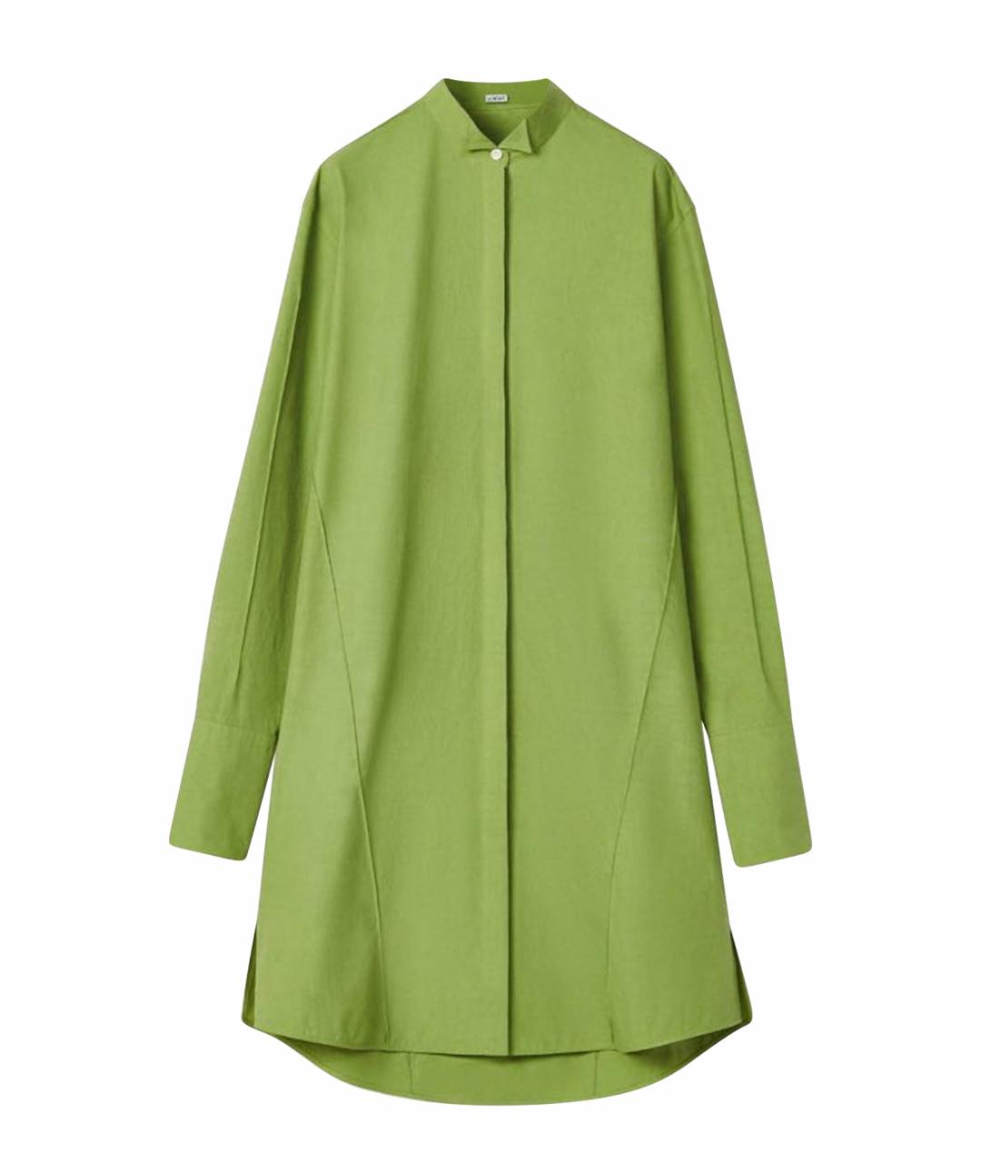 LOEWE Зеленые хлопковое повседневное платье, фото 1