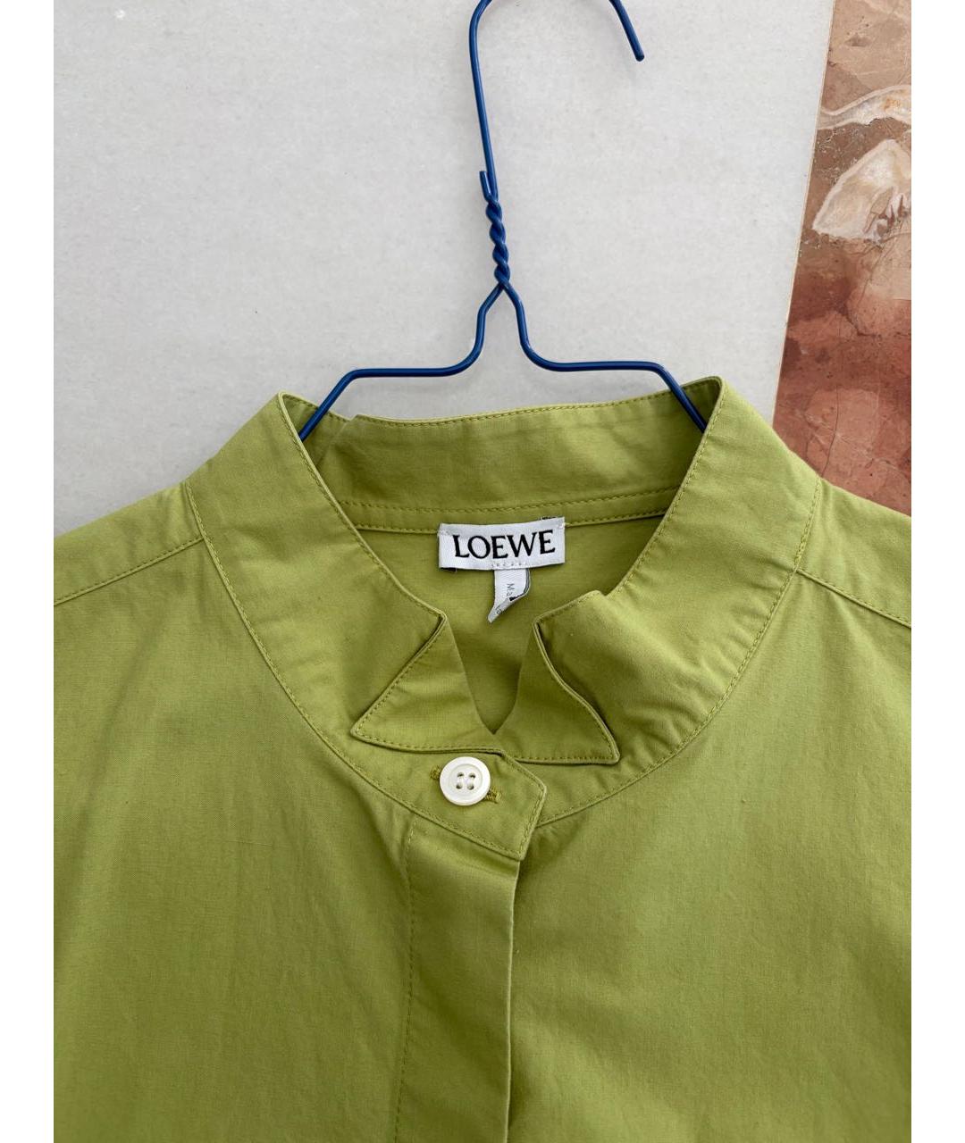 LOEWE Зеленые хлопковое повседневное платье, фото 3