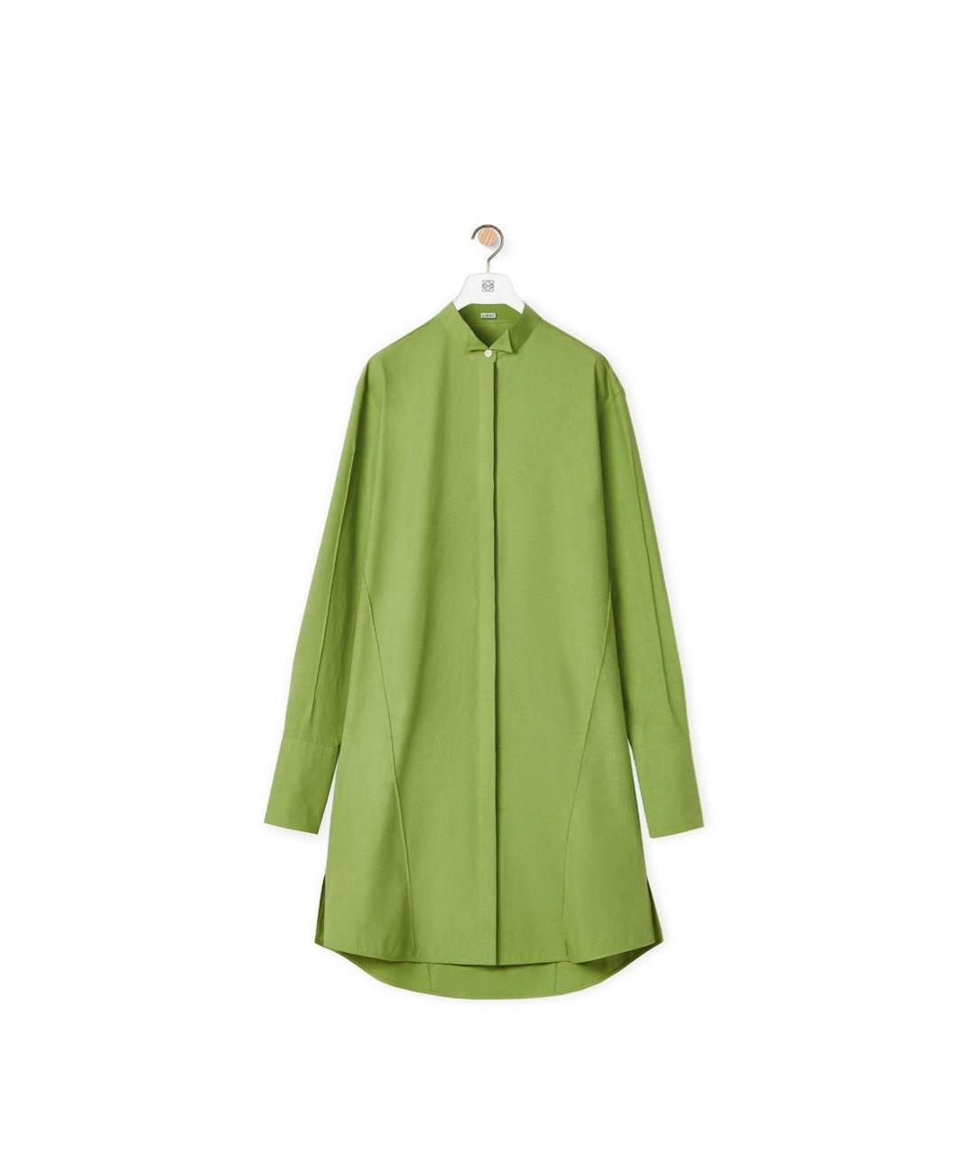 LOEWE Зеленые хлопковое повседневное платье, фото 5