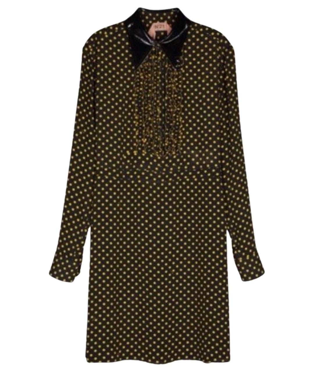 NO. 21 Желтое вискозное вечернее платье, фото 1