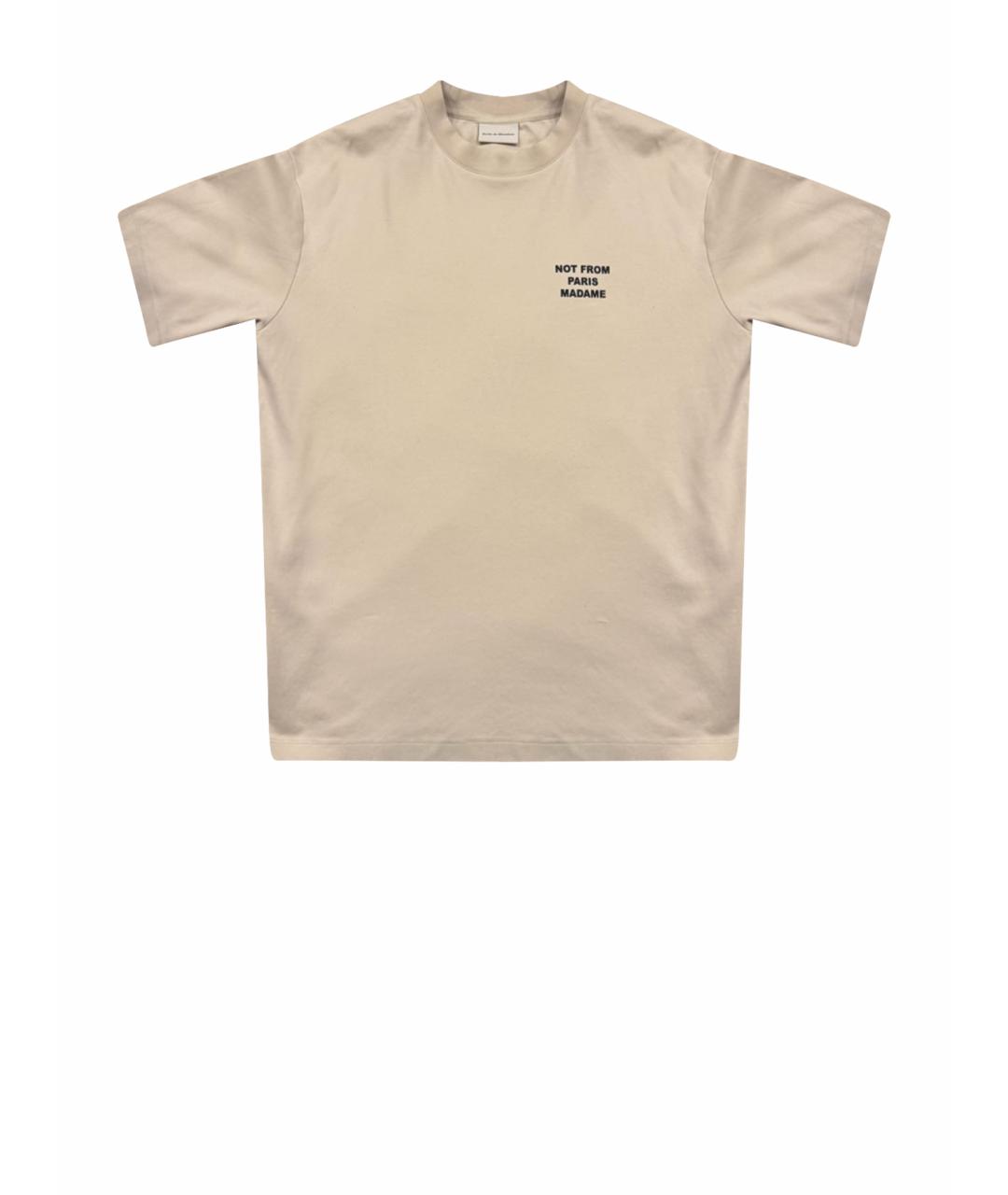 Drole de Monsieur Бежевая хлопковая футболка, фото 1