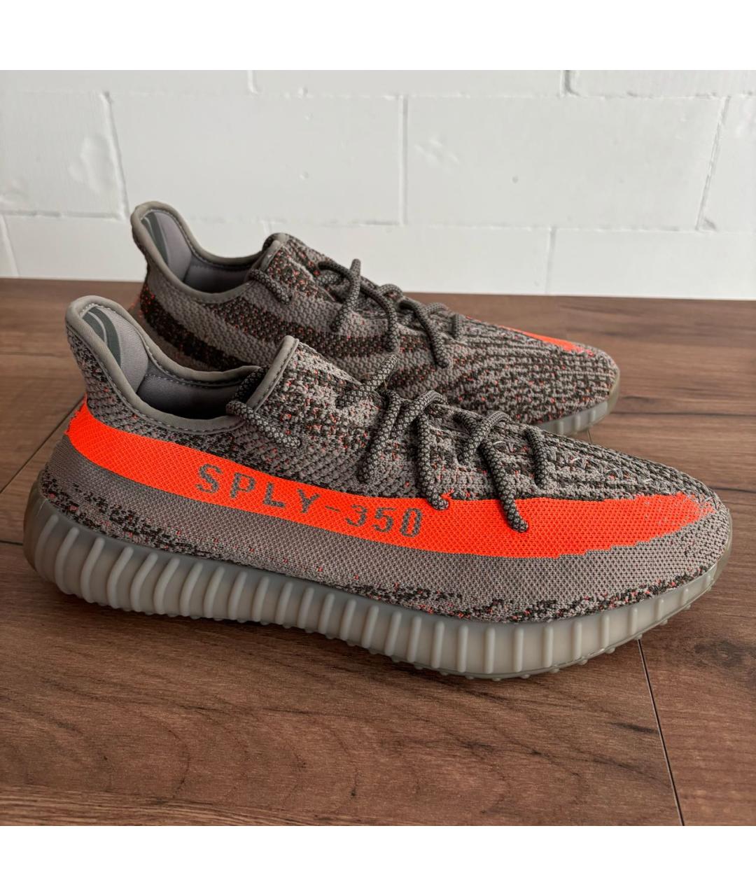 ADIDAS YEEZY Серые низкие кроссовки / кеды, фото 2