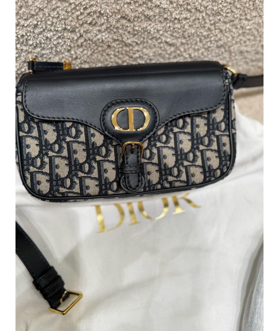 CHRISTIAN DIOR Черная деним сумка через плечо, фото 5