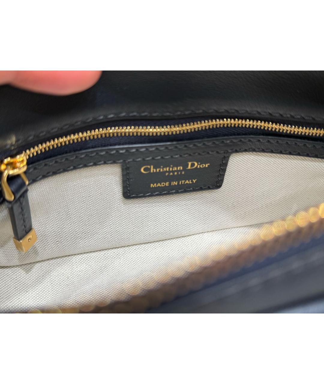 CHRISTIAN DIOR Черная деним сумка через плечо, фото 4