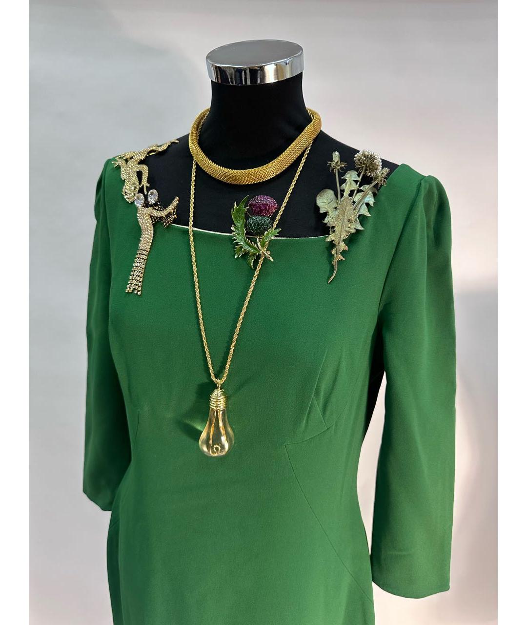 DOLCE&GABBANA Зеленые повседневное платье, фото 6