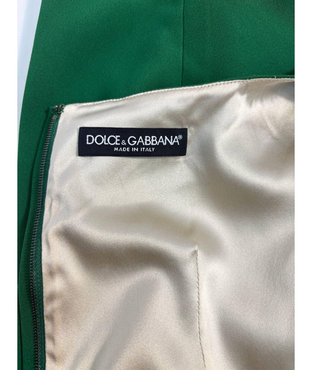 DOLCE&GABBANA Зеленые повседневное платье, фото 3