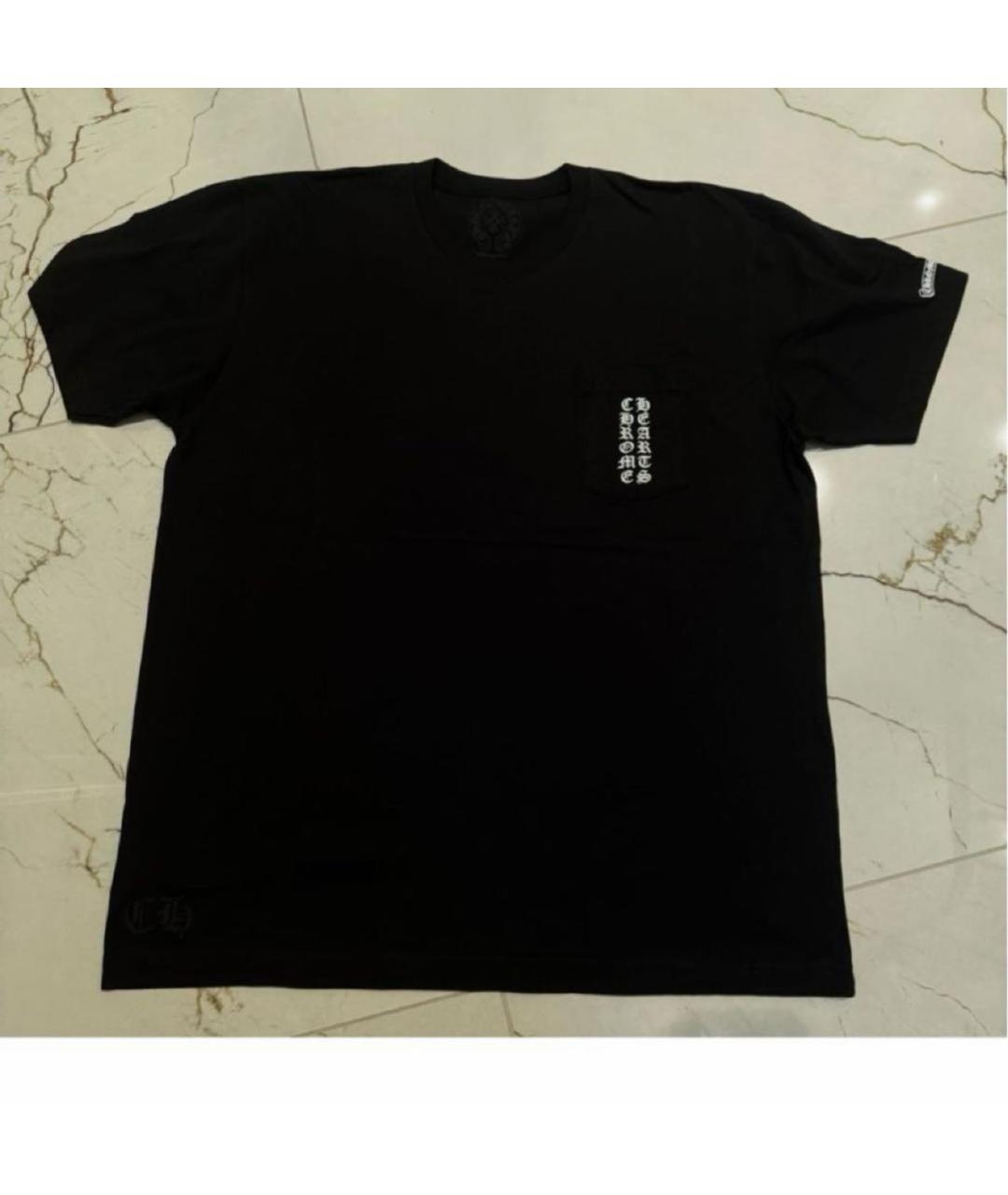 CHROME HEARTS Черная хлопковая футболка, фото 2