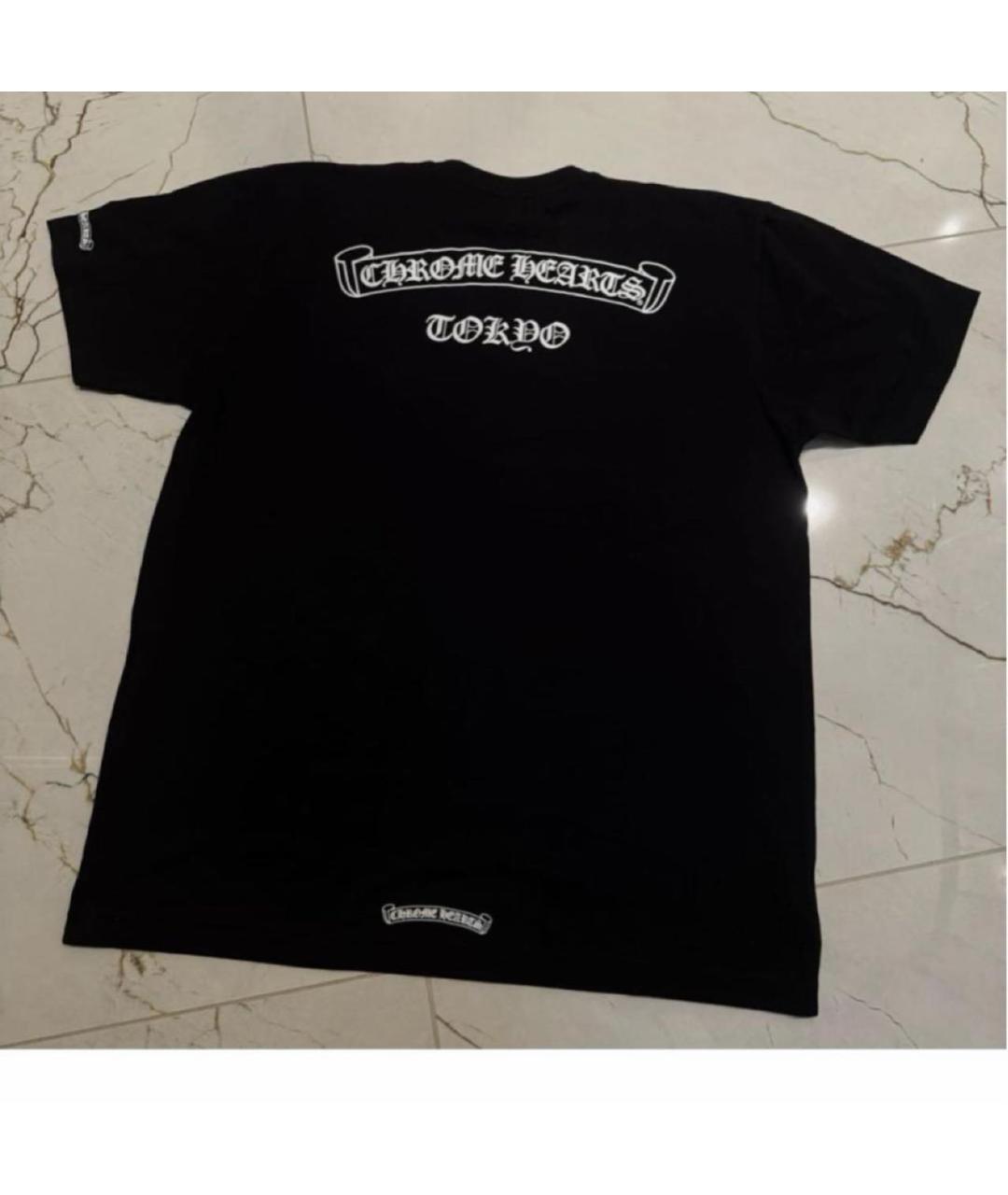 CHROME HEARTS Черная хлопковая футболка, фото 3