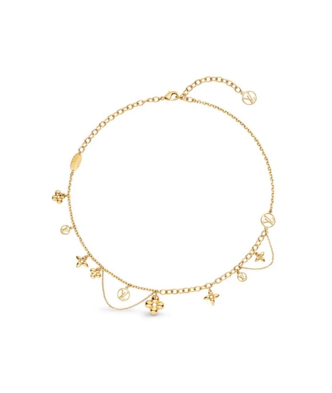 LOUIS VUITTON Золотое металлическое колье, фото 10