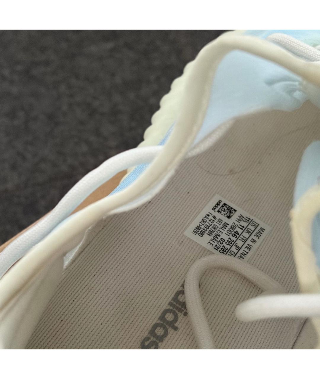 ADIDAS YEEZY Голубые синтетические низкие кроссовки / кеды, фото 5