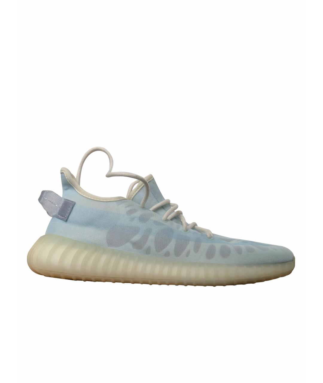 ADIDAS YEEZY Голубые синтетические низкие кроссовки / кеды, фото 1