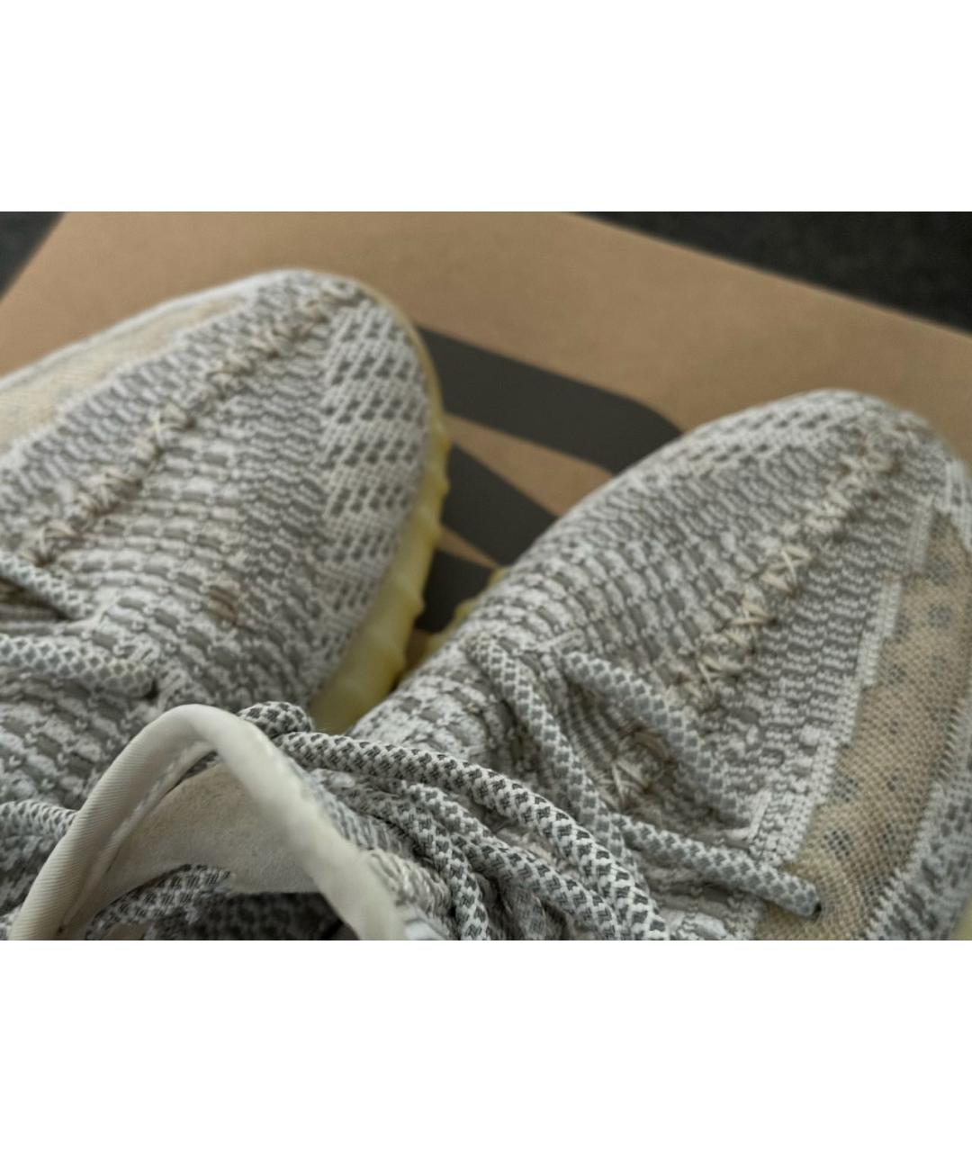 ADIDAS YEEZY Антрацитовые синтетические низкие кроссовки / кеды, фото 3