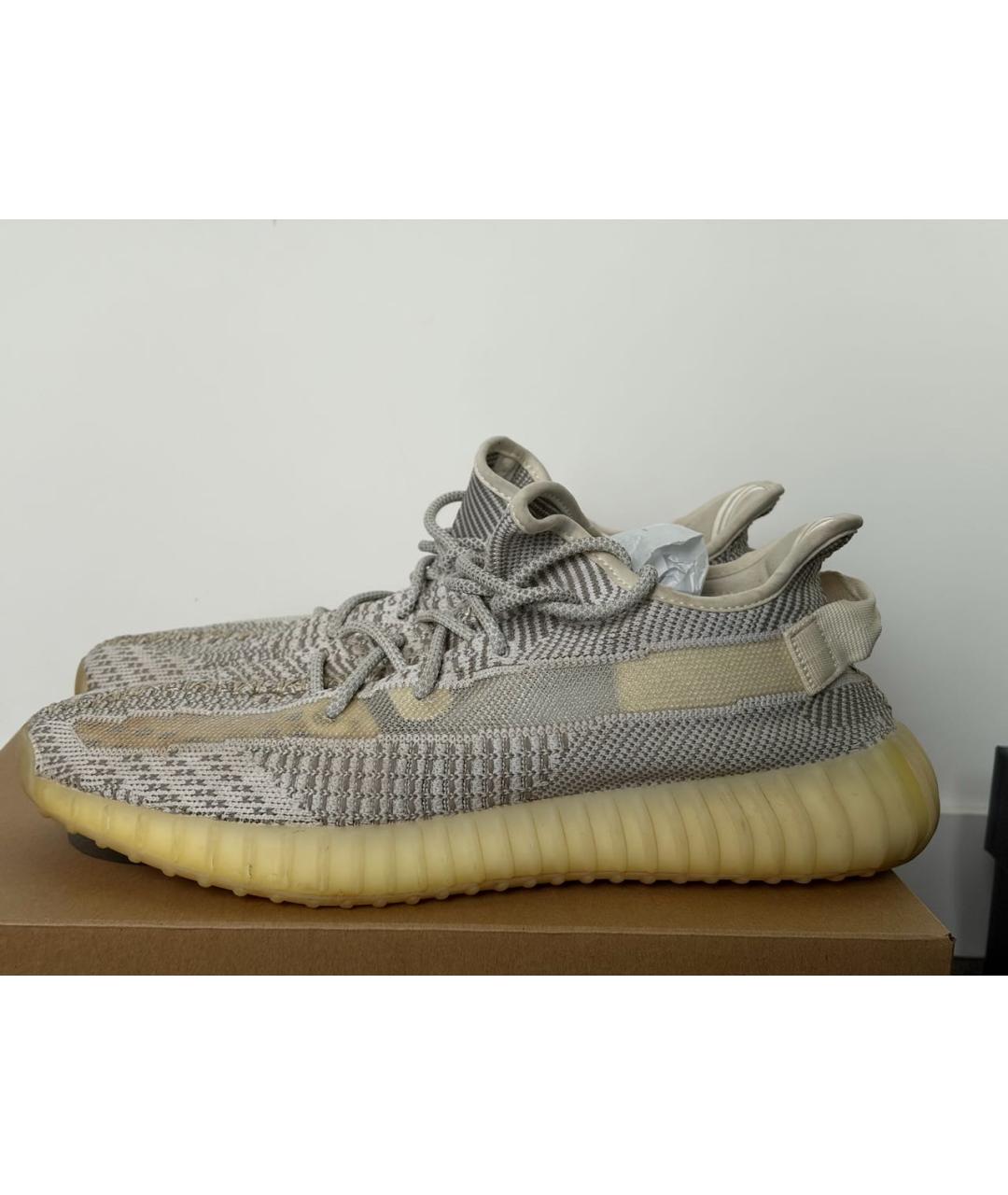 ADIDAS YEEZY Антрацитовые синтетические низкие кроссовки / кеды, фото 5