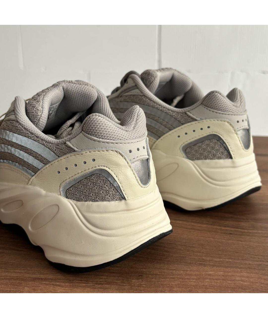 ADIDAS YEEZY Серебряные низкие кроссовки / кеды, фото 4