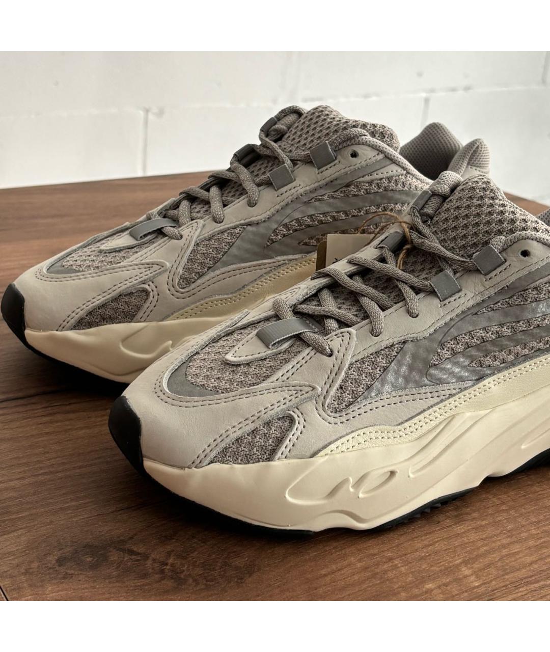 ADIDAS YEEZY Серебряные низкие кроссовки / кеды, фото 3