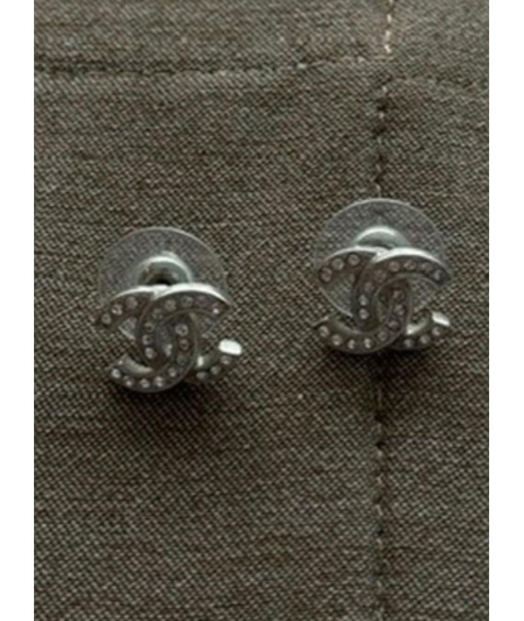 CHANEL Серебряные металлические серьги, фото 3