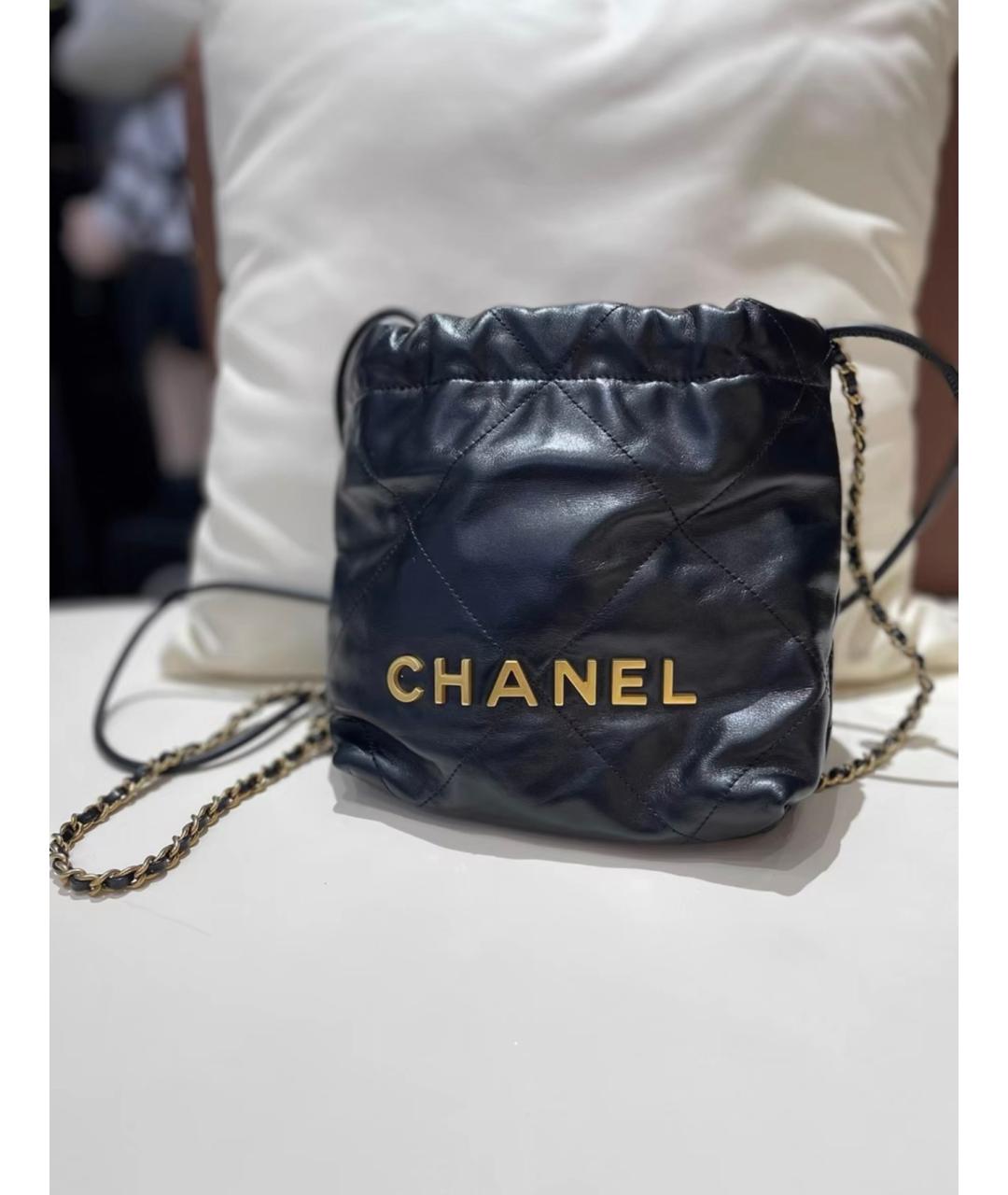 CHANEL Черная кожаная сумка через плечо, фото 2