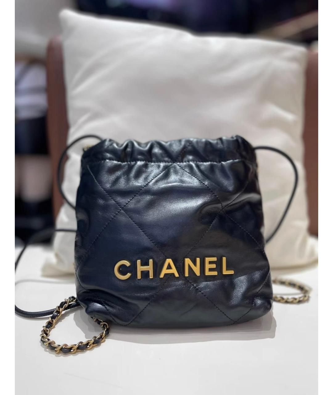 CHANEL Черная кожаная сумка через плечо, фото 3