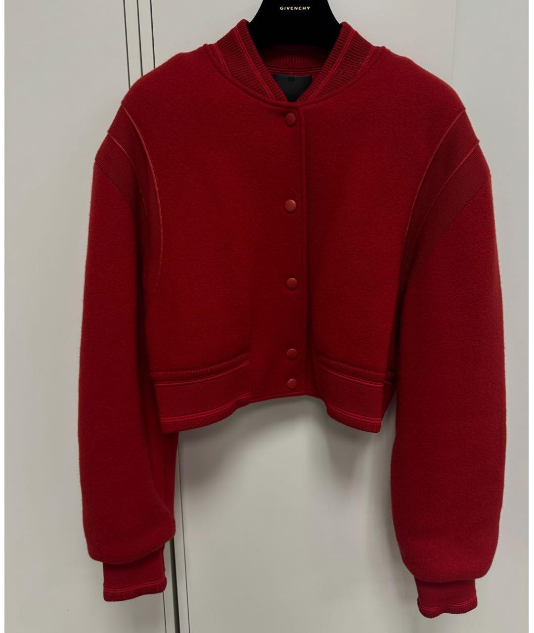 GIVENCHY Красная шерстяная куртка, фото 4