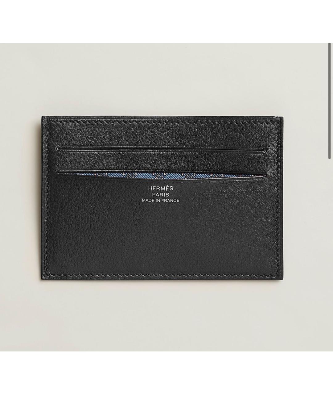 HERMES Черный кожаный кардхолдер, фото 4