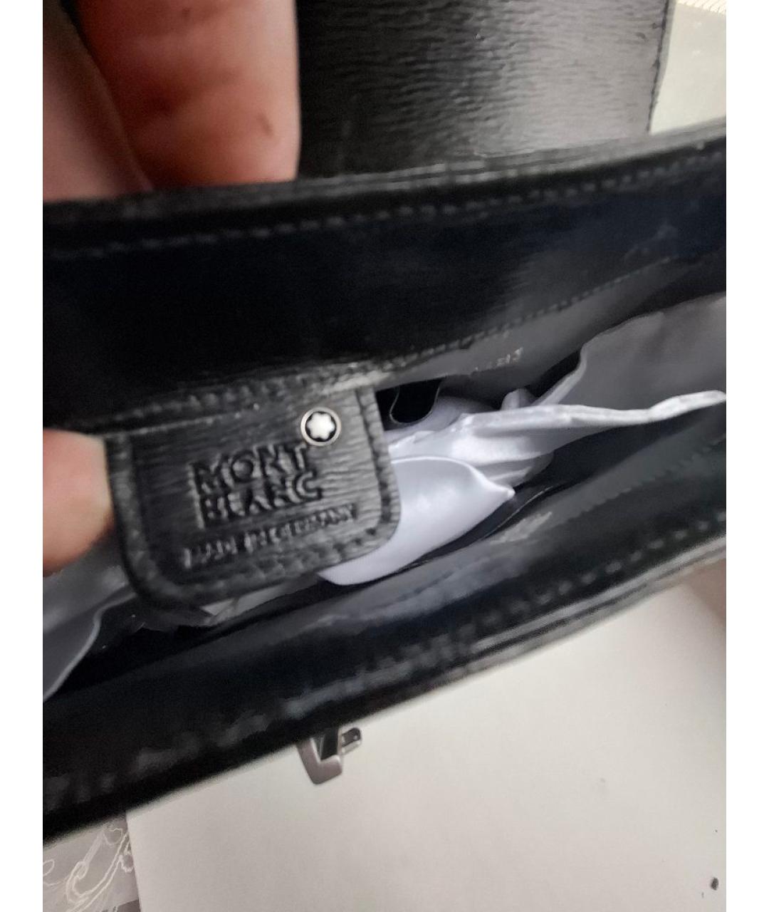 MONTBLANC Черная кожаная сумка на плечо, фото 4