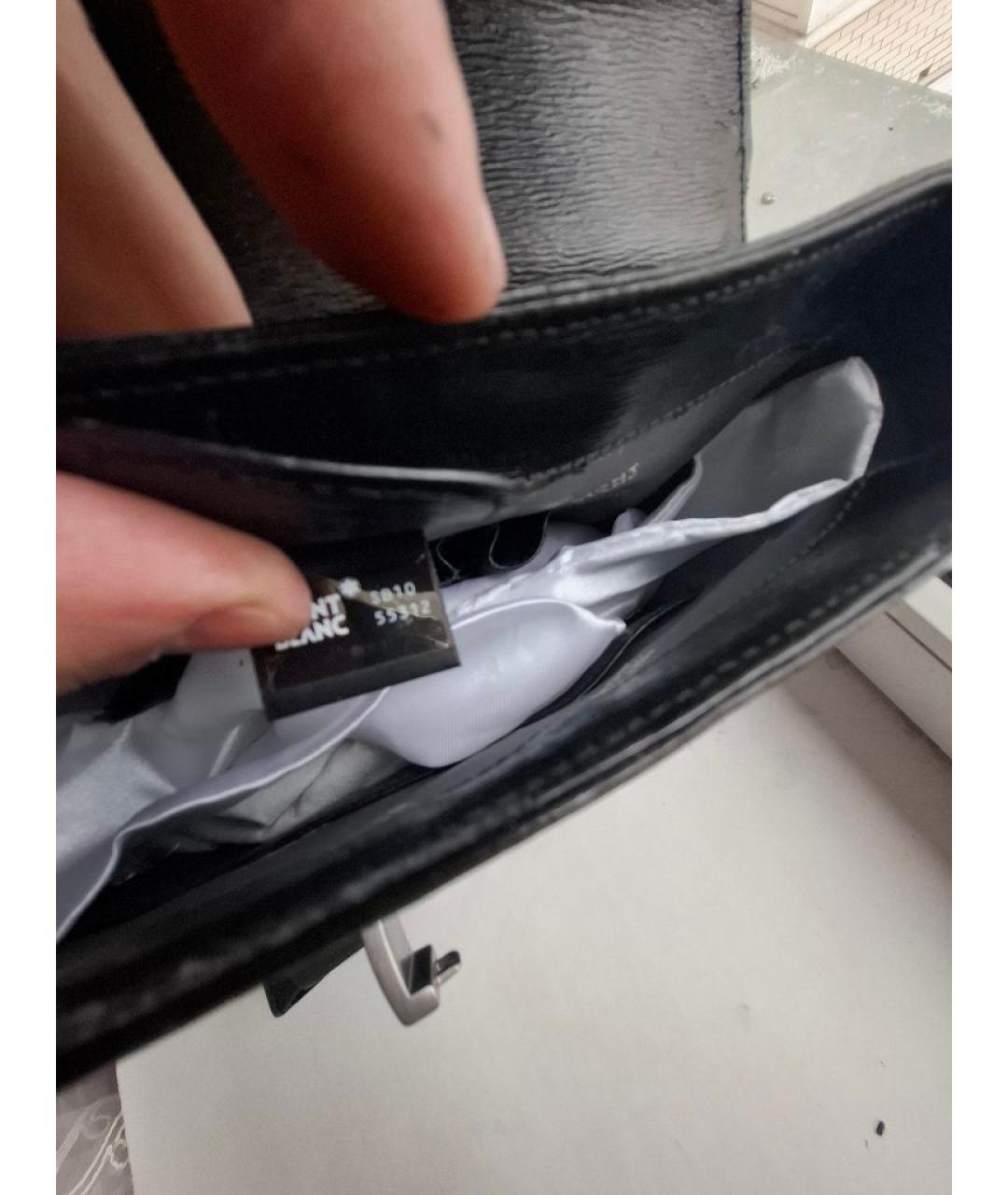 MONTBLANC Черная кожаная сумка на плечо, фото 5