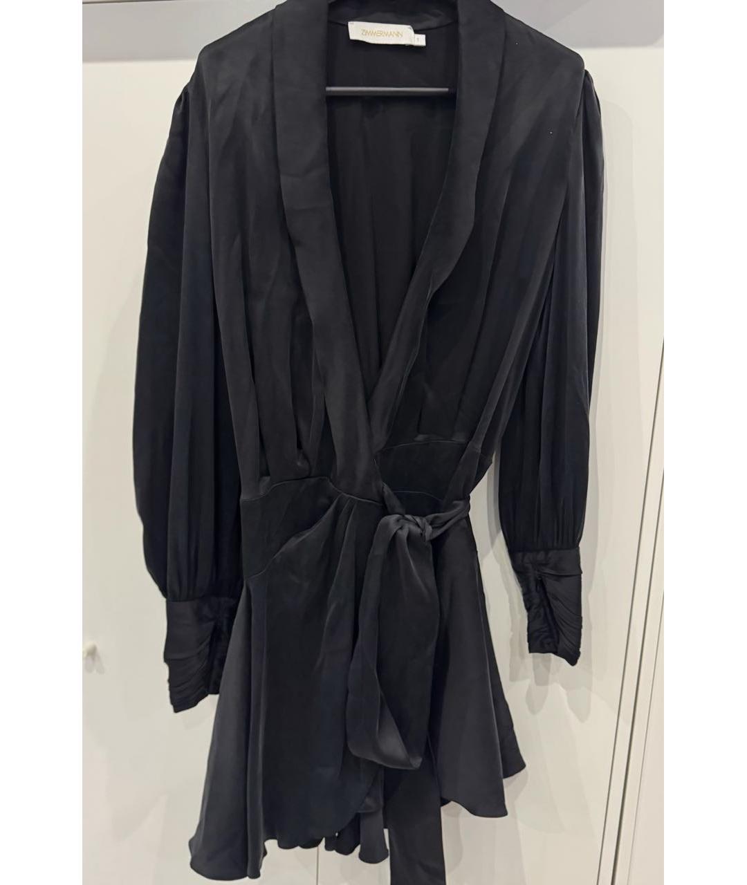 ZIMMERMANN Черное хлопко-эластановое коктейльное платье, фото 3