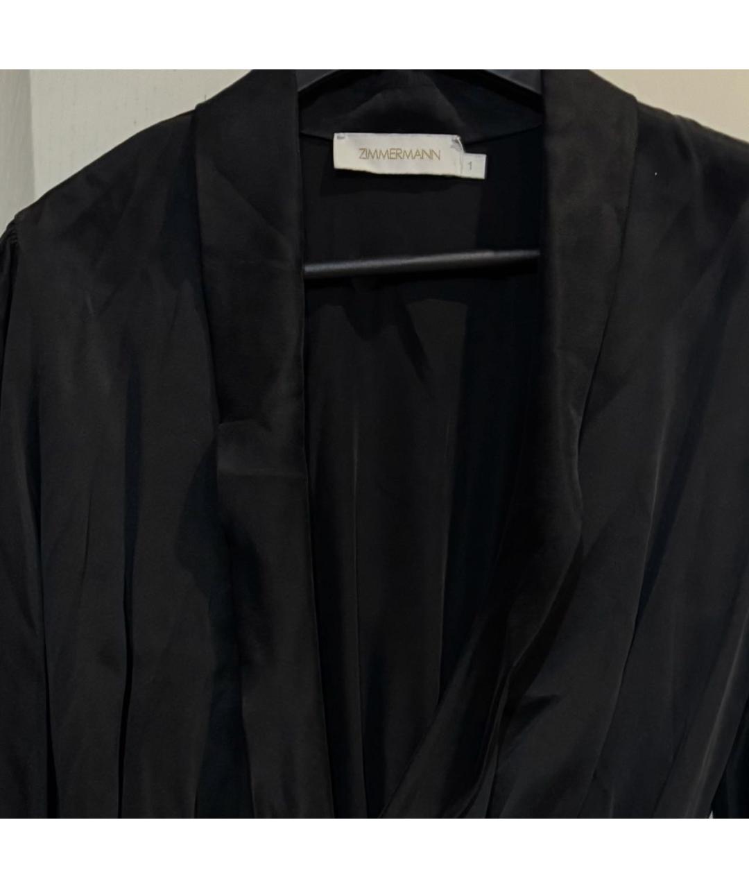 ZIMMERMANN Черное хлопко-эластановое коктейльное платье, фото 2