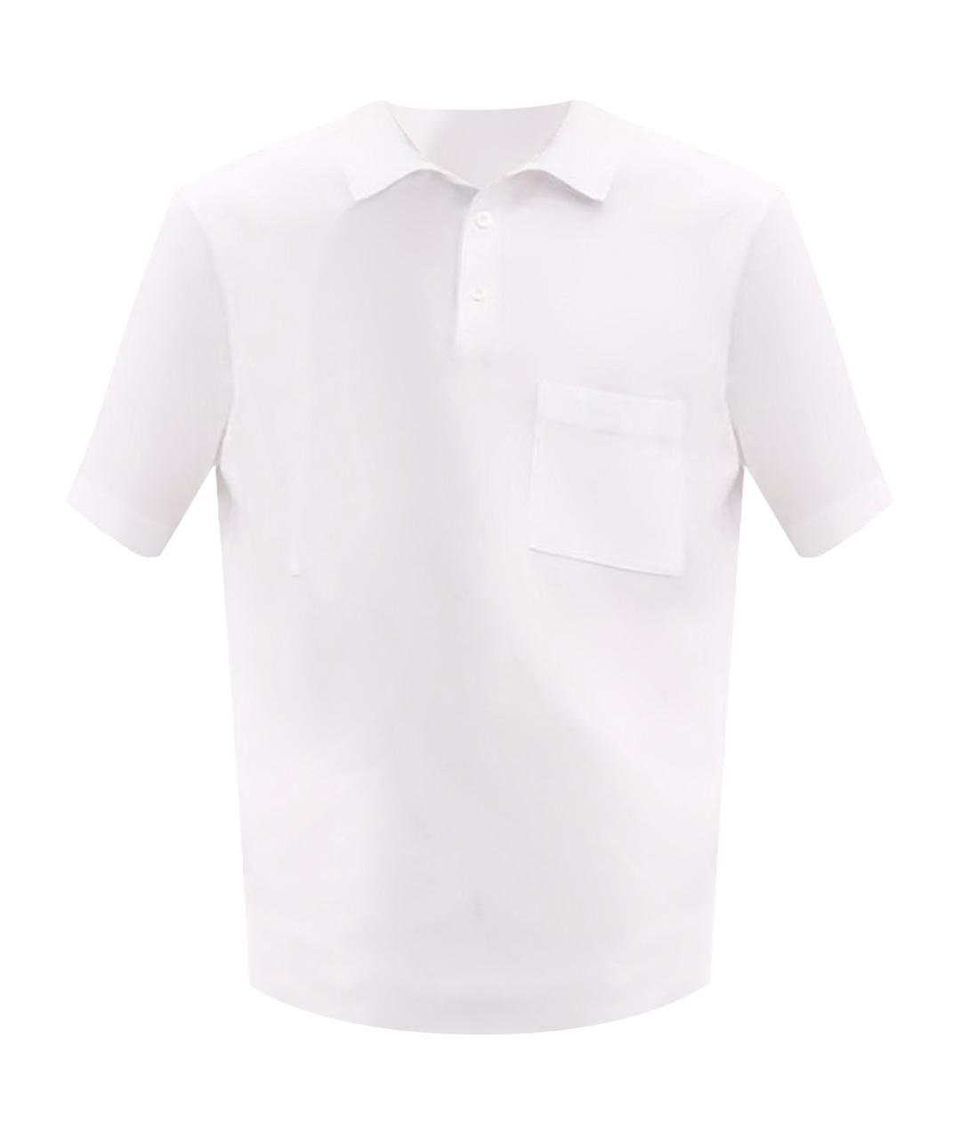 HERMES Белое поло с коротким рукавом, фото 1