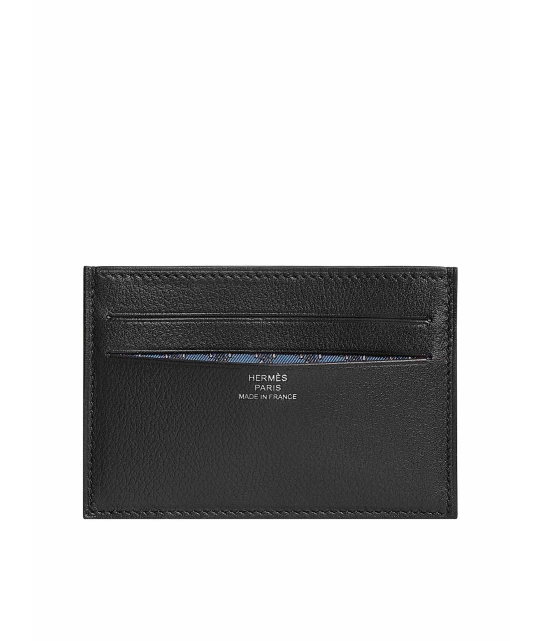 HERMES Черный кожаный кардхолдер, фото 5