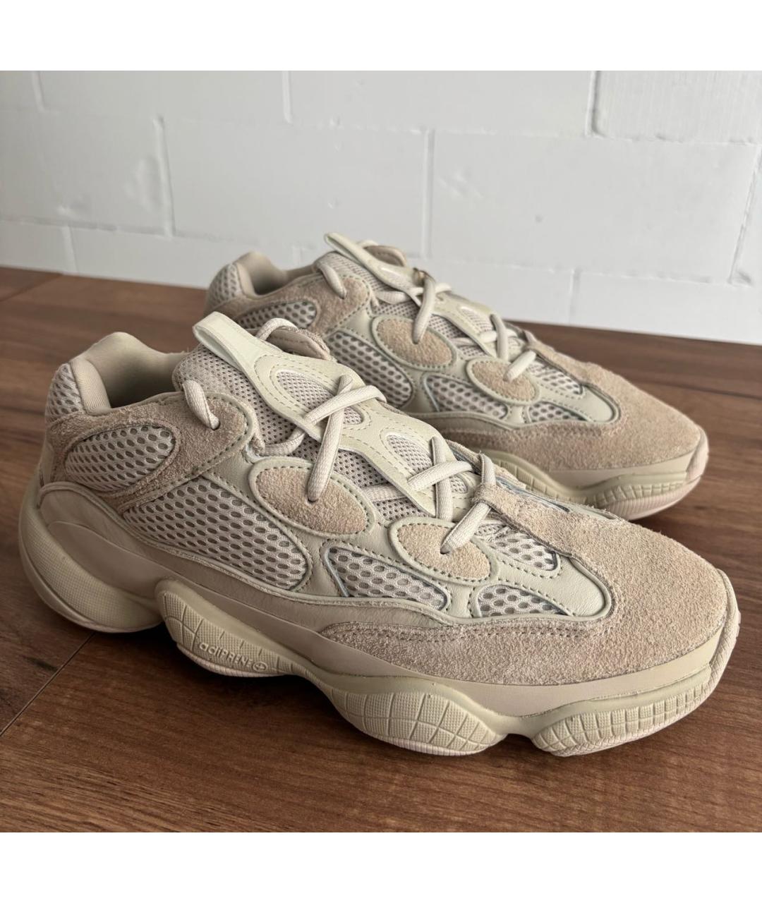 ADIDAS YEEZY Бежевые низкие кроссовки / кеды, фото 2